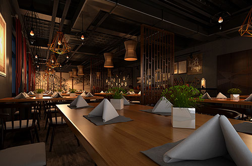 池州简约大气中式风格餐厅设计装修效果图