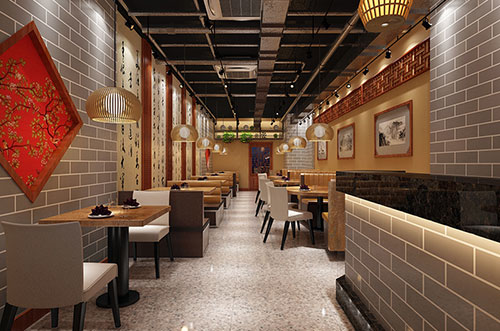 池州传统中式餐厅餐馆装修设计效果图