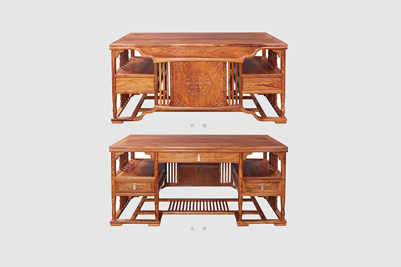 池州中式家居装饰书房桌椅组合家具效果图